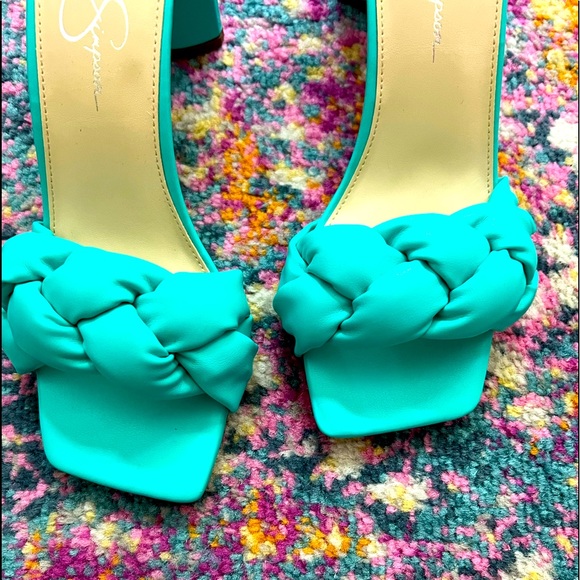 New Jessica Simpson Sassia High Heel Slide in Aqua - Picture 15 of 16